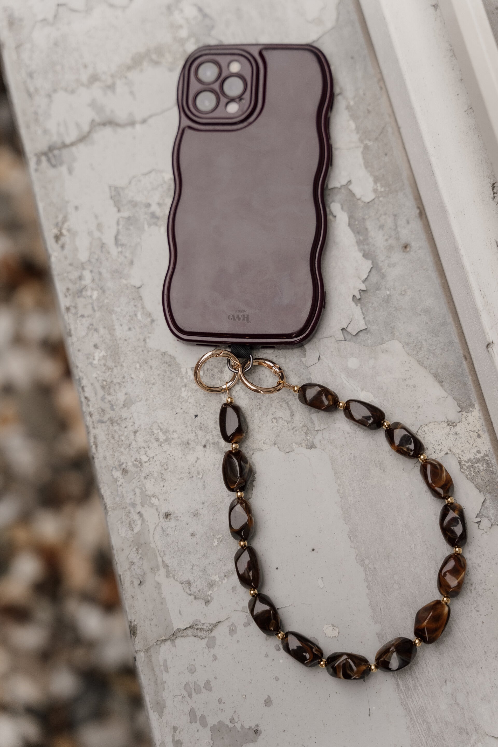 La Flor telefoonkoord bruin