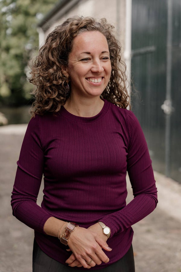 Azzurro longsleeve top - burgundy