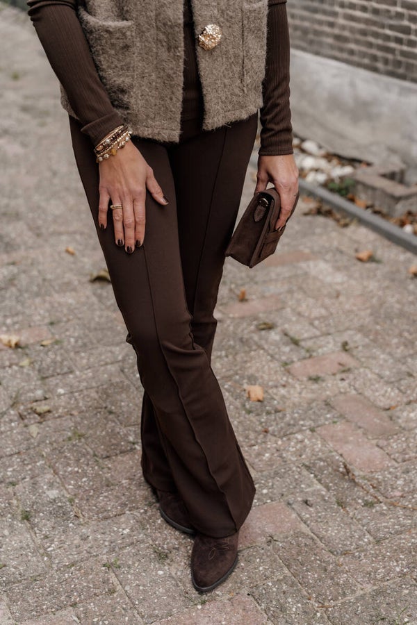 La Flor flared broek - choco