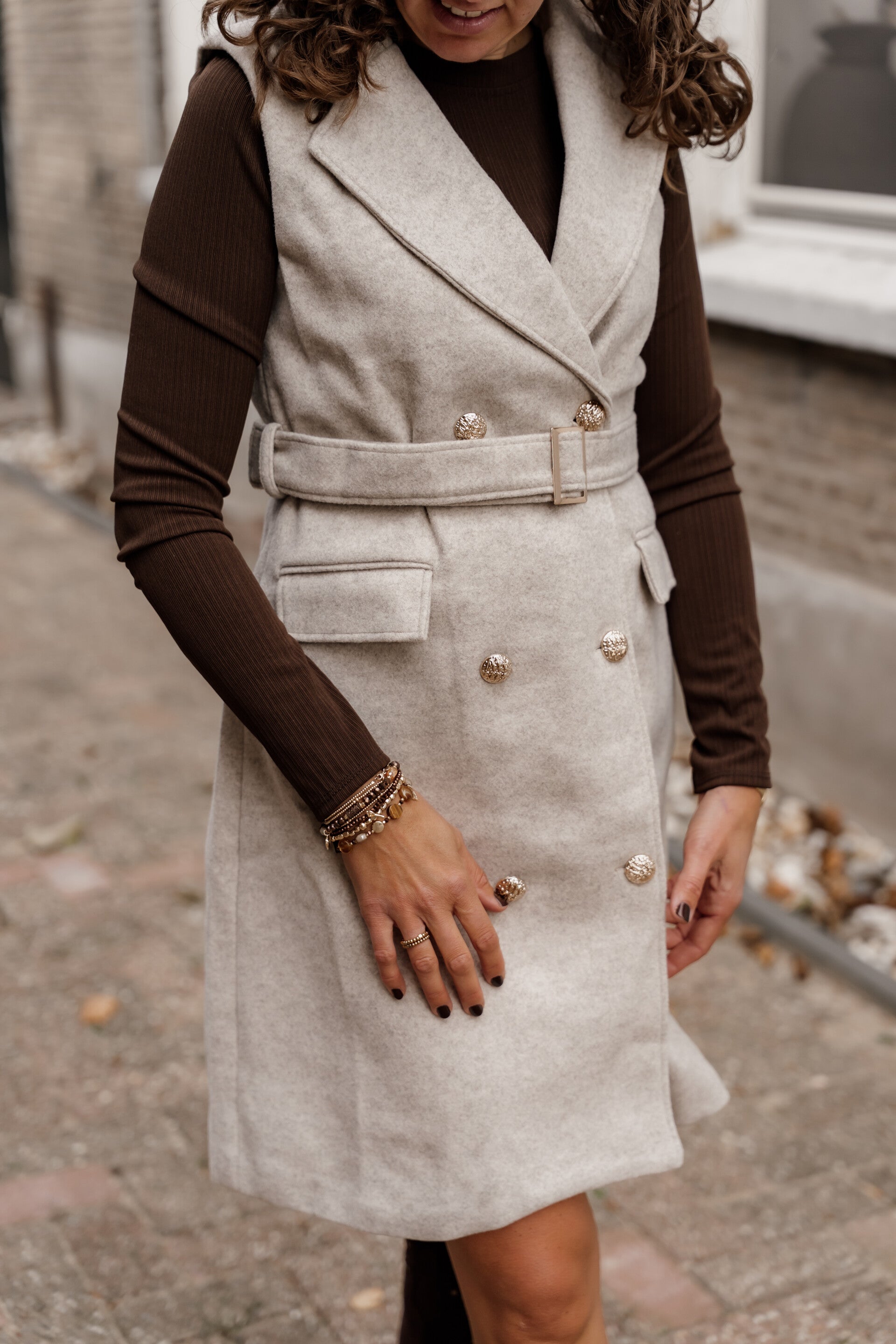 Azzurro longsleeve top - choco