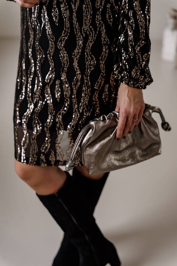 La Flor leren tas Arela - bronze