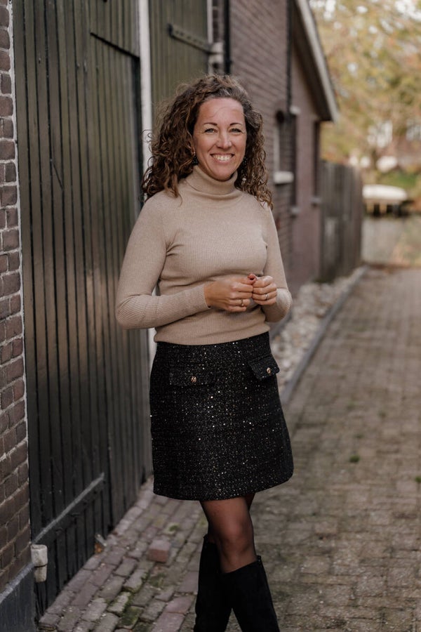 La Flor top col beige