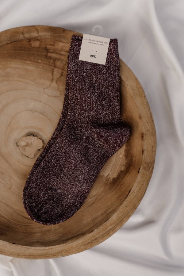 La Flor sokken glamour burgundy