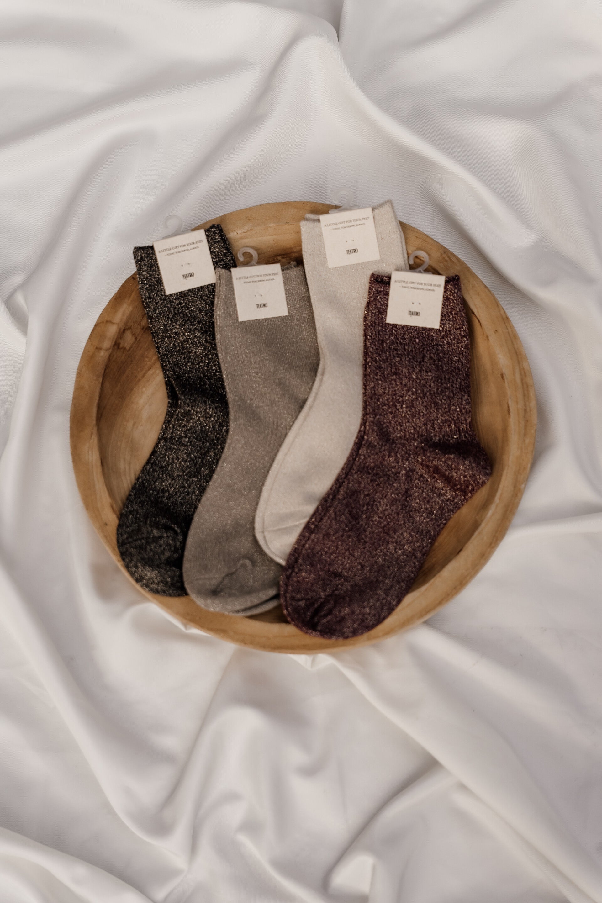 La Flor sokken glamour beige