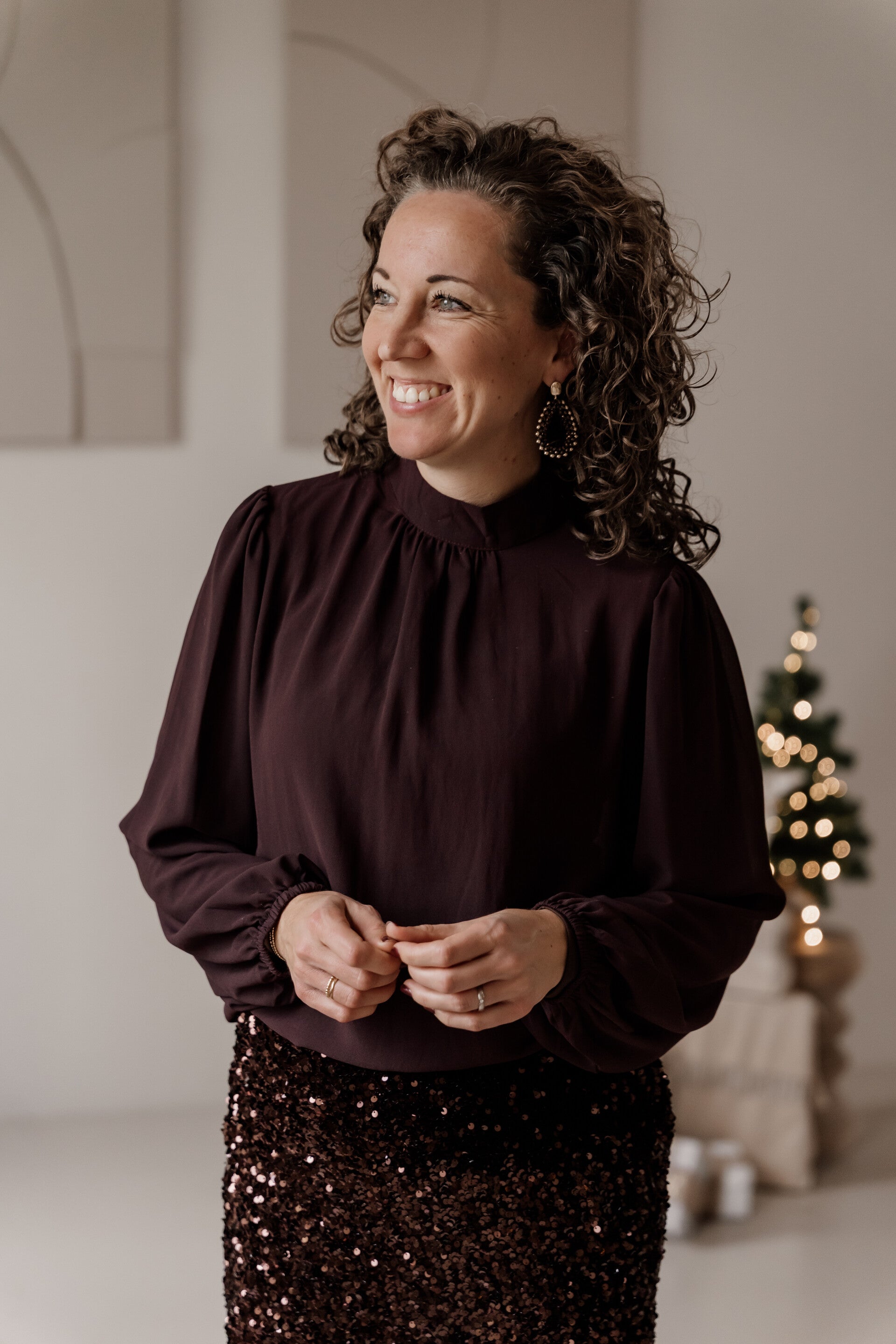 Azzurro blouse bruin