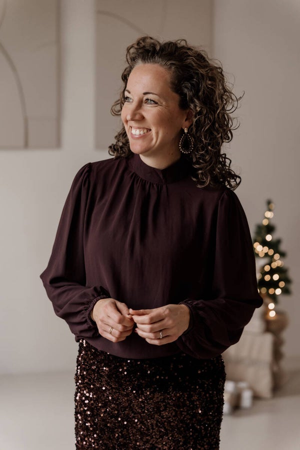 Azzurro blouse bruin