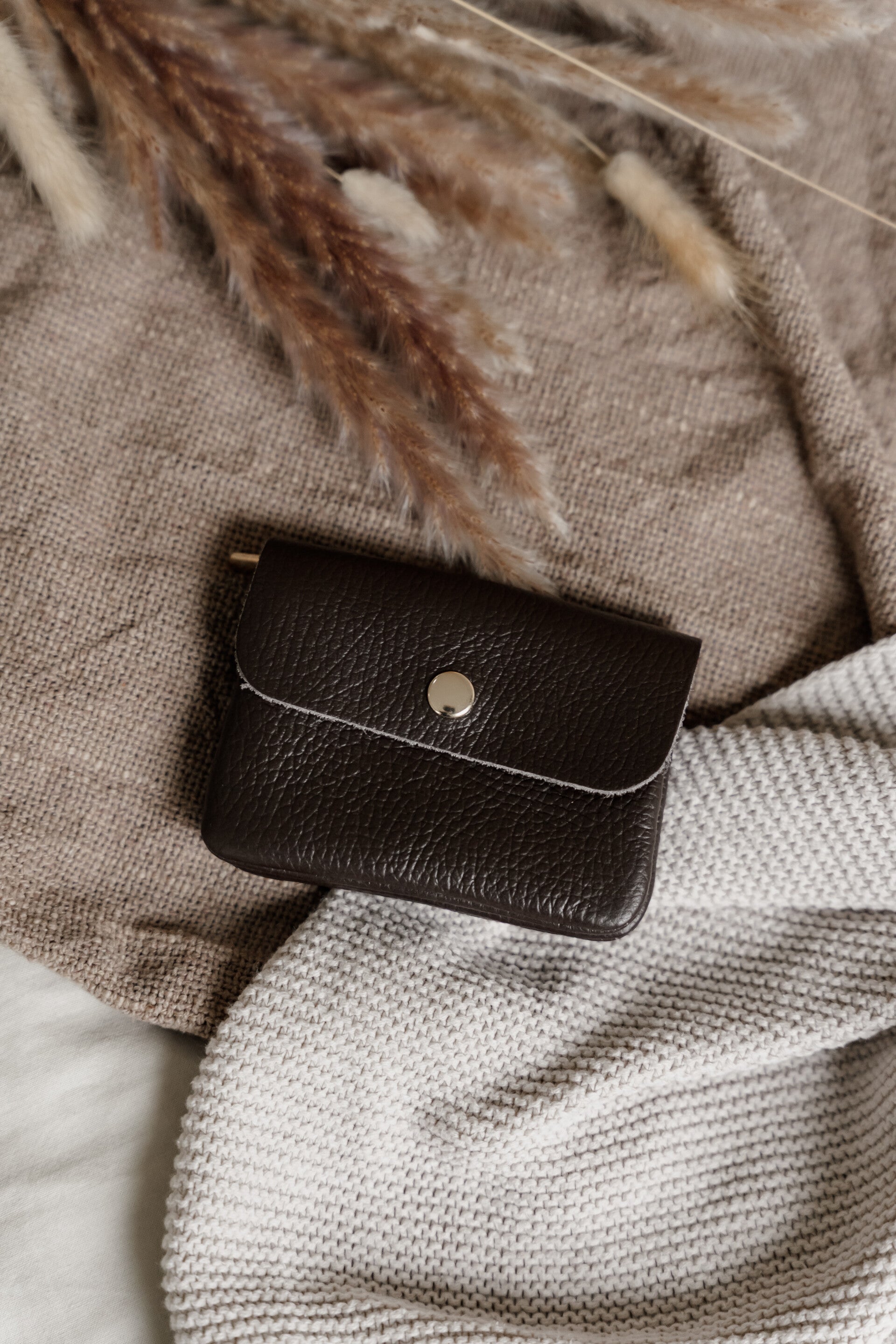 La Flor Portemonnee leer - Donkerbruin