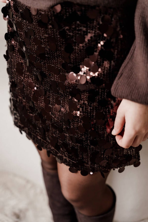 La Flor kort rokje grote pailletten