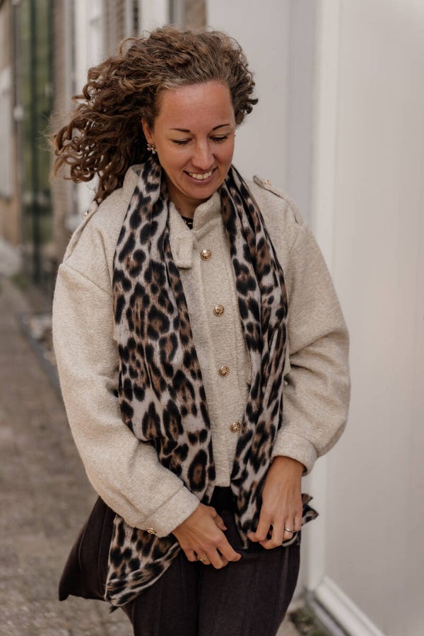 La Flor sjaal panterprint