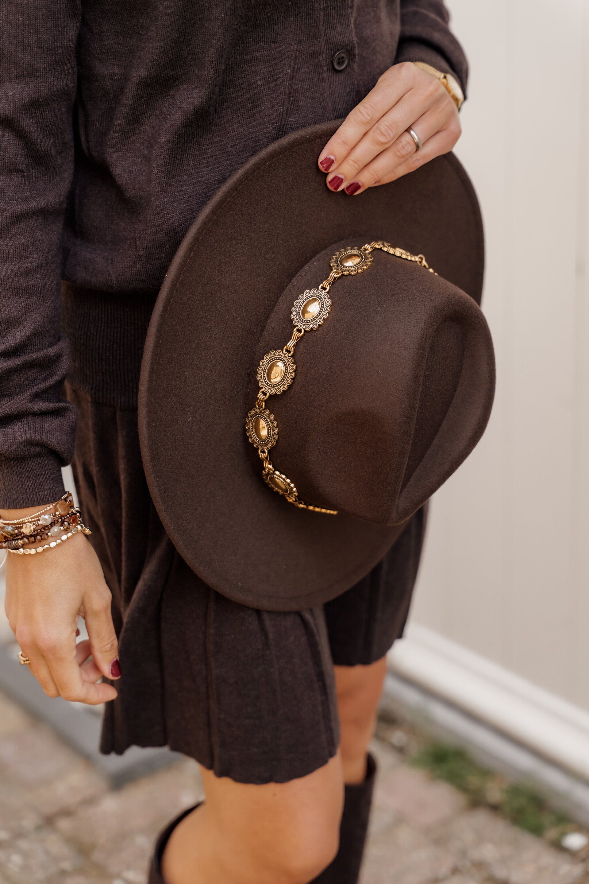 La Flor hoed donkerbruin