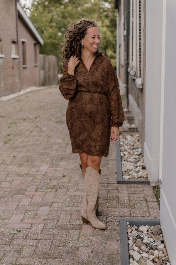 Azzurro jurk - bruin