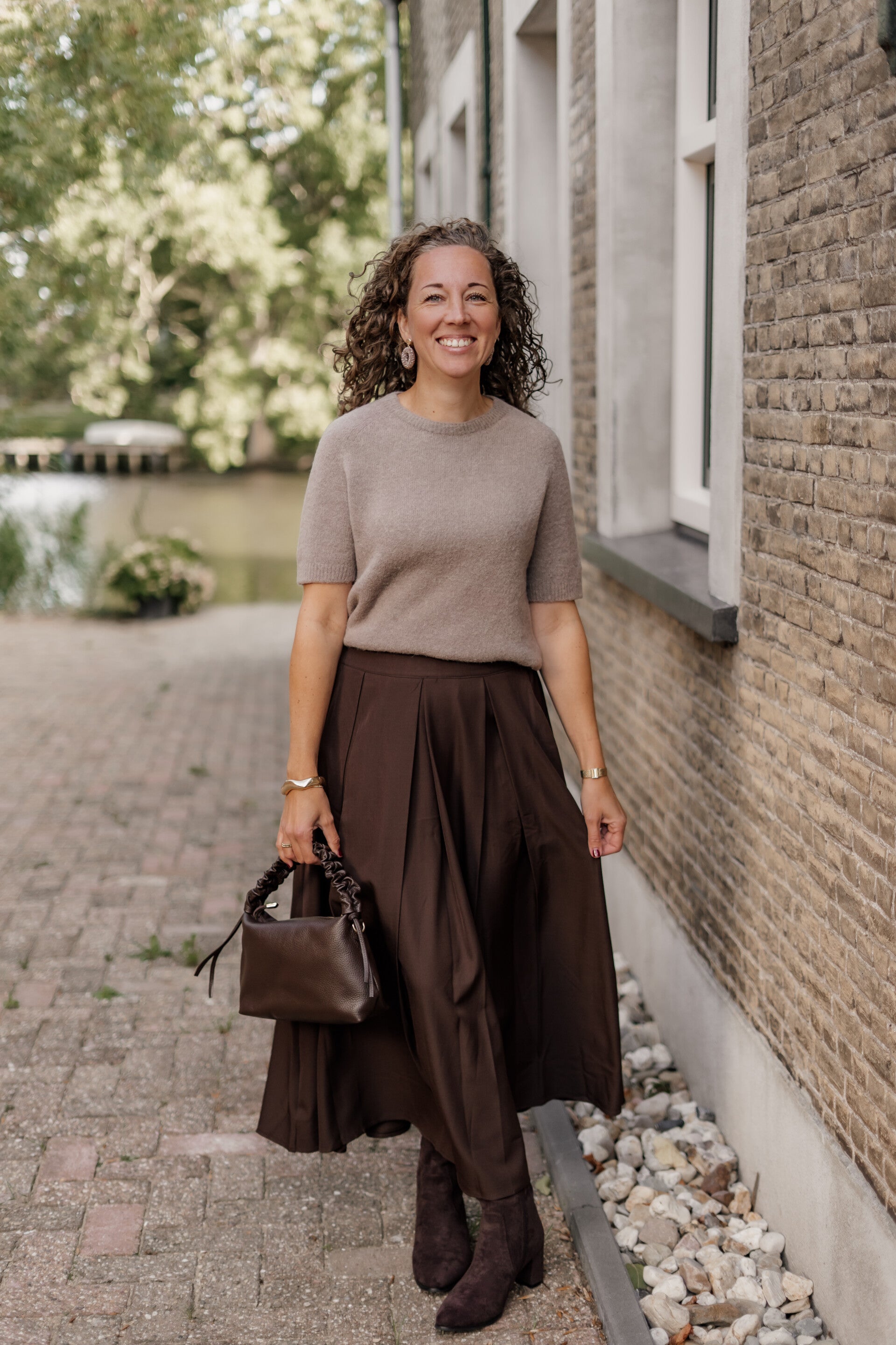 La Flor trui alpaca - taupe