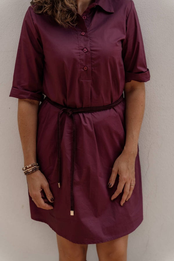 La Flor wikkelriem suède bordeaux