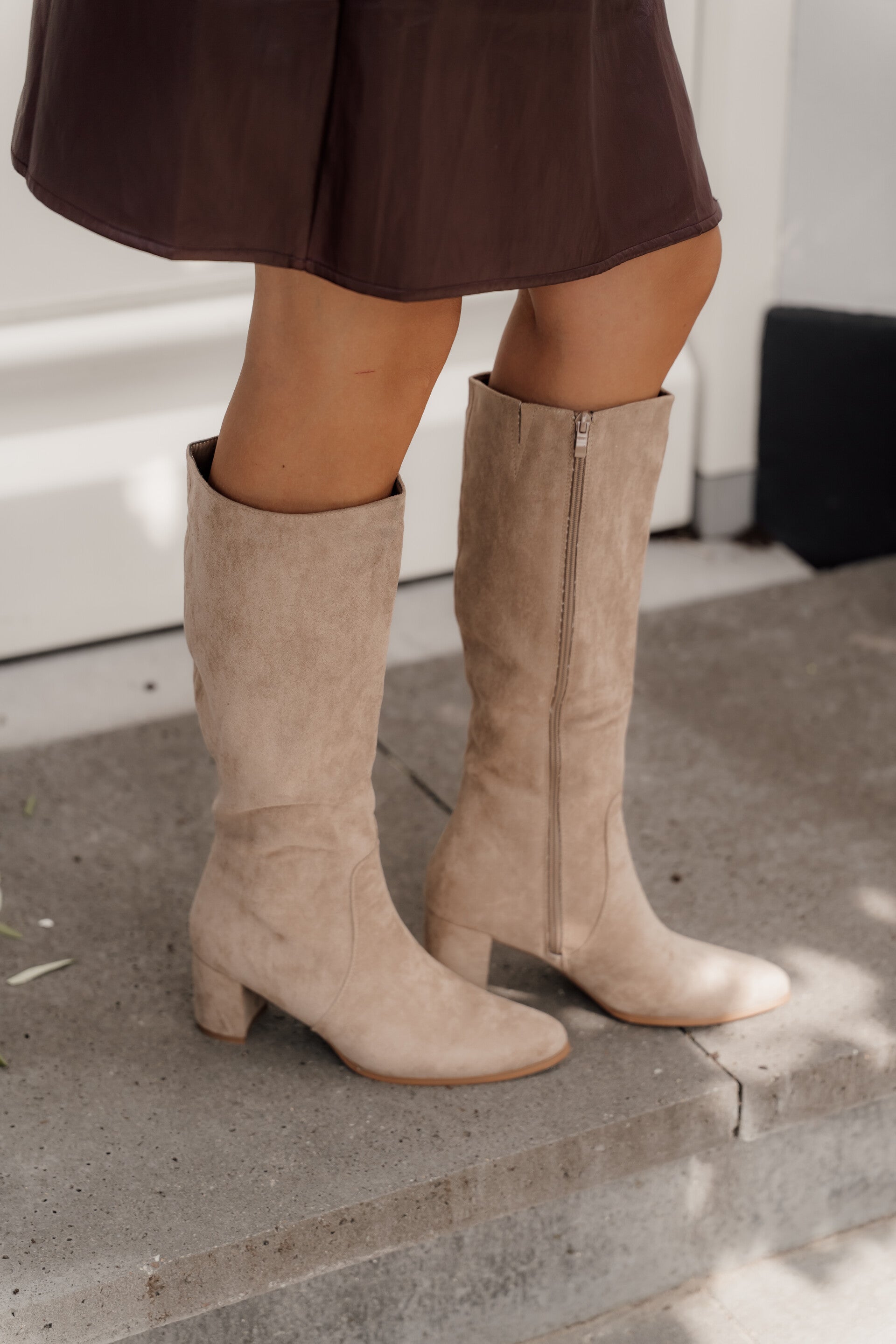 La Flor suède laarzen beige
