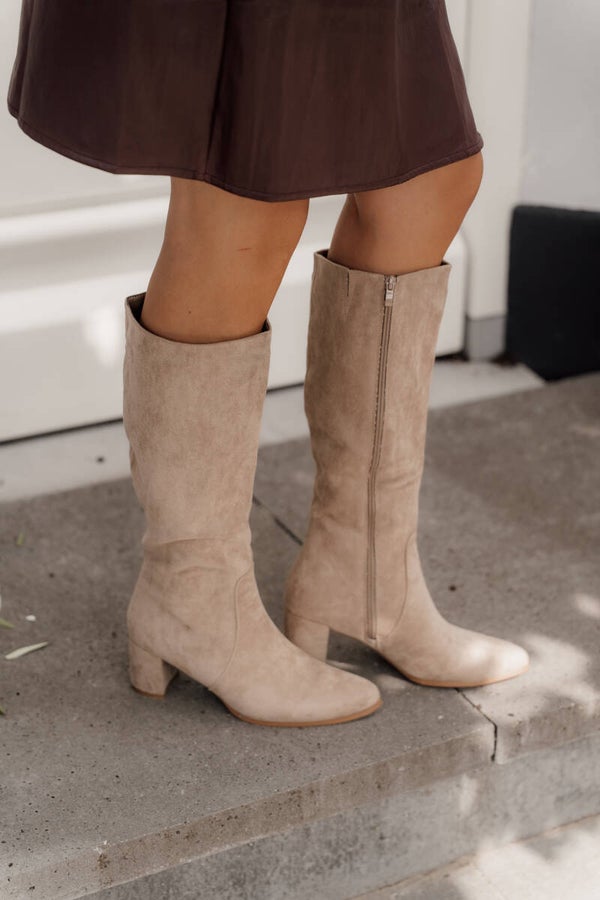 La Flor suède laarzen beige