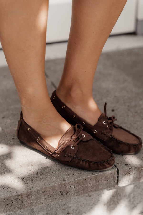 La Flor loafers strik - bruin