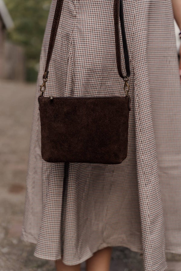 La Flor Tas Ariel suede - choco