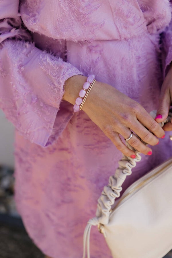 La Flor kralenarmband lila