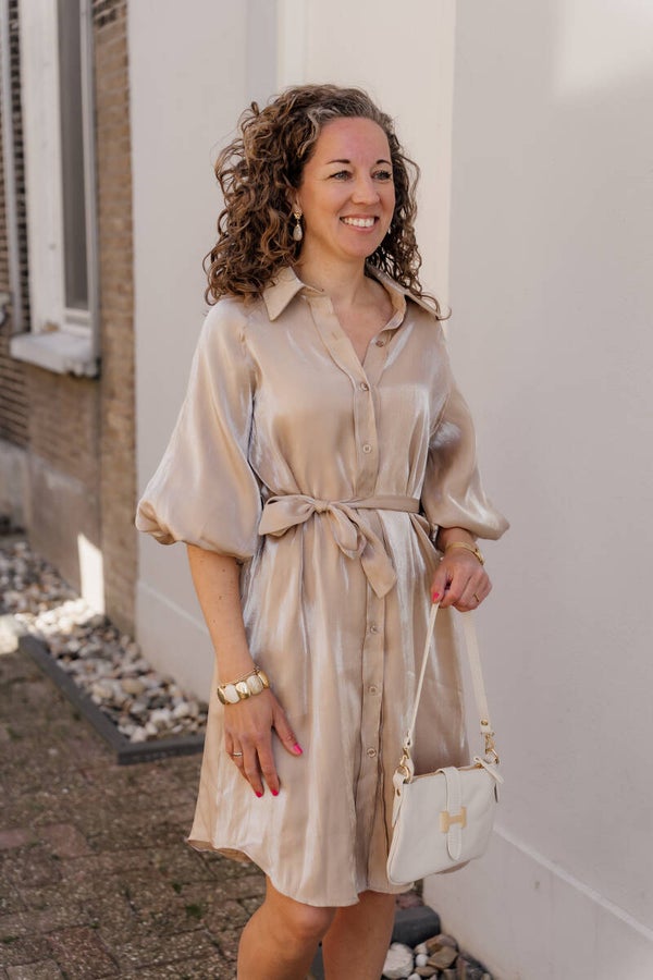La Flor elegante jurk - goud