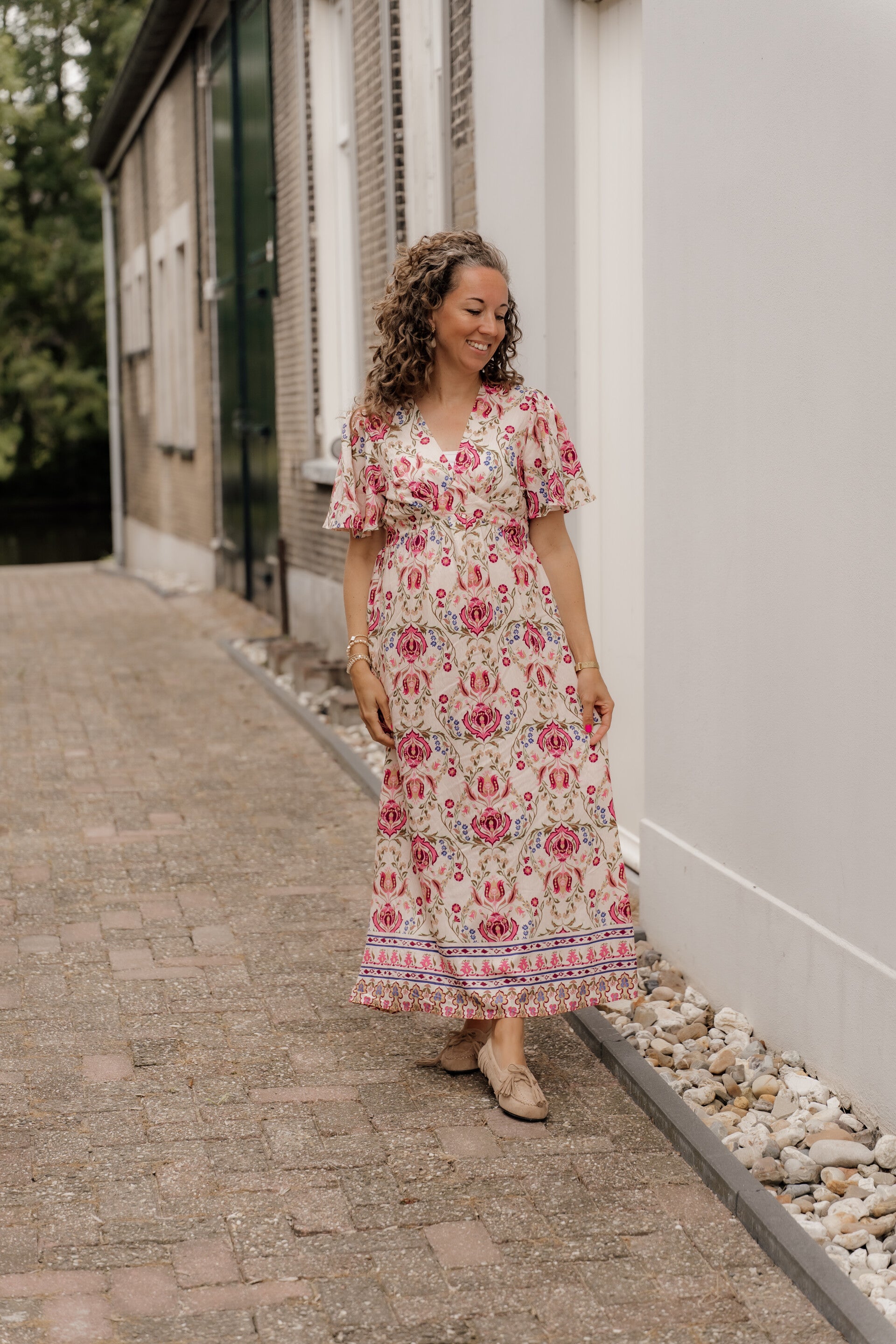 La Flor maxi jurk print Lovie