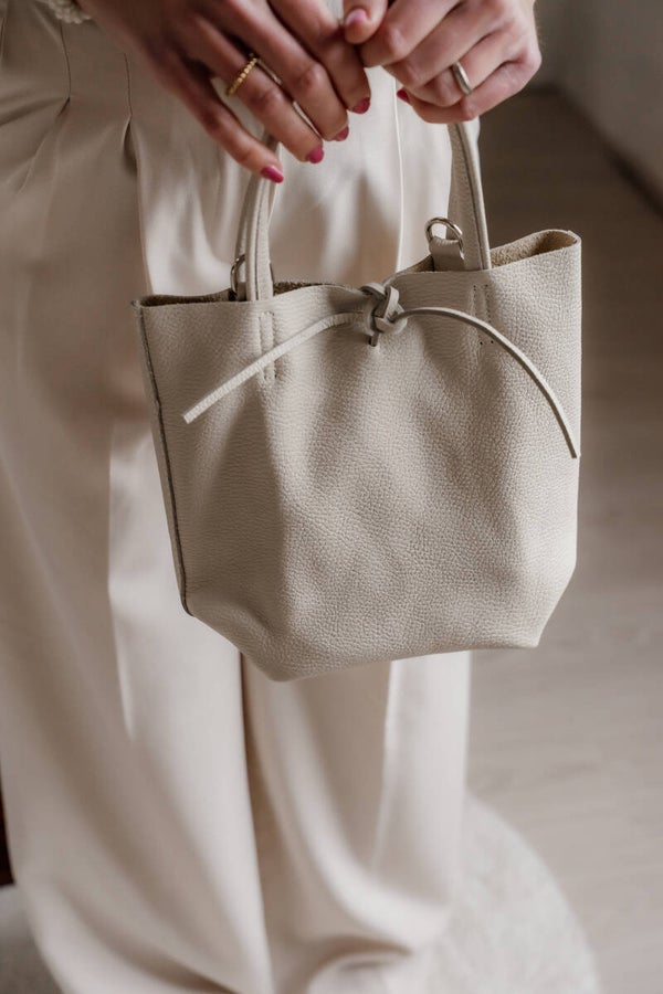 La Flor tas Alice classic grain - Ecru