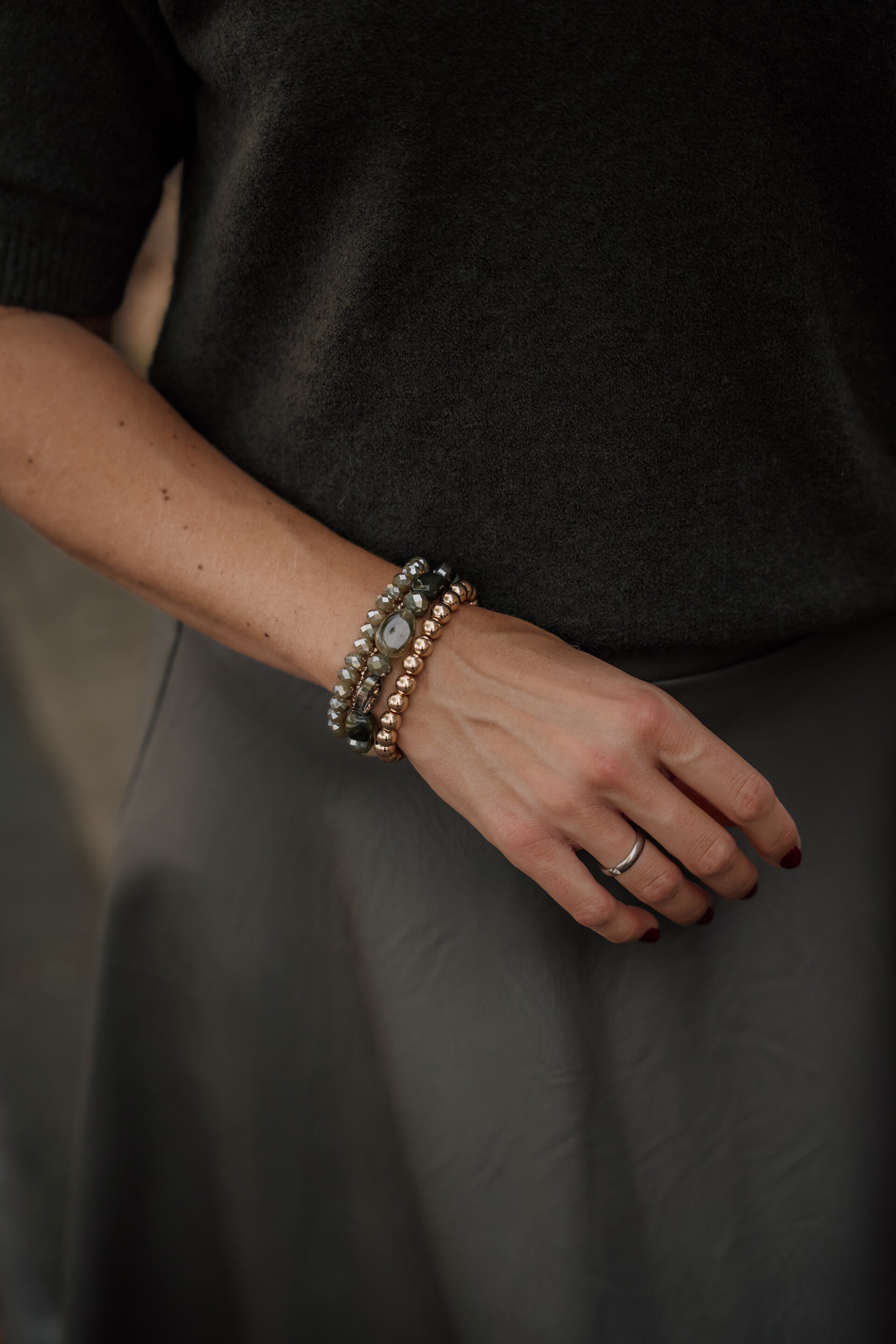 La Flor set armbanden groen