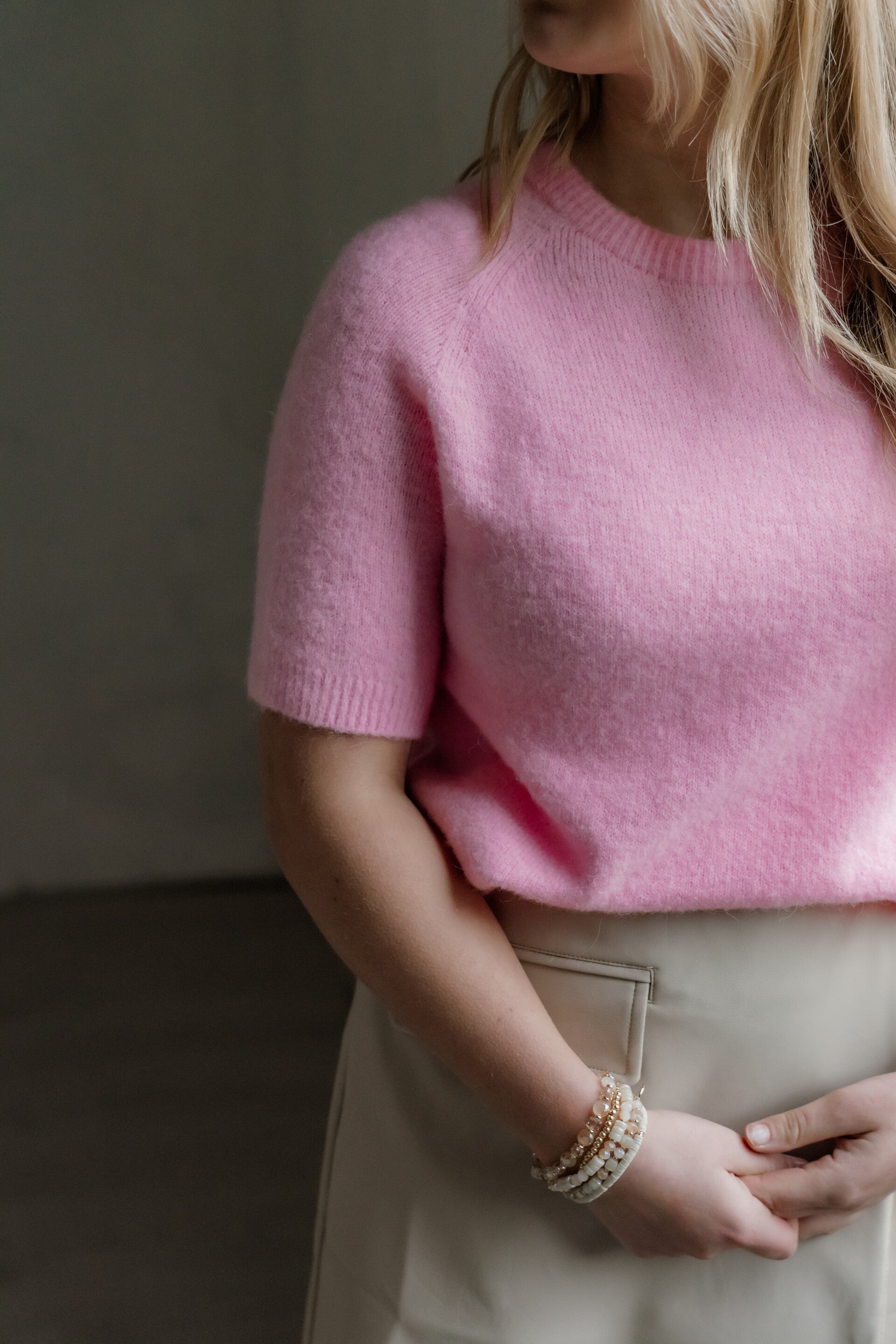 La Flor top alpaca - roze