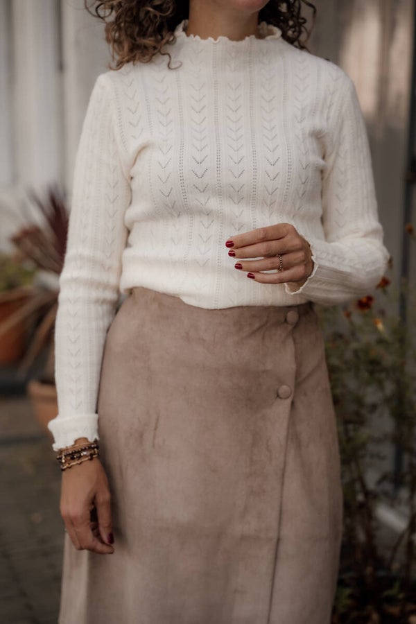 La Flor top ruffles creme