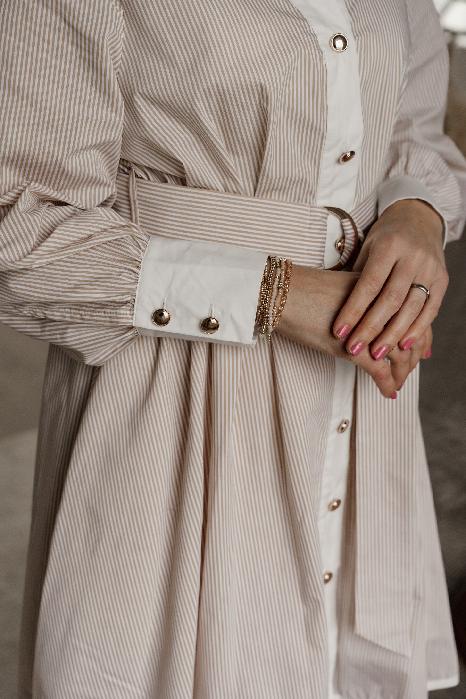 La Flor set armbanden - beige