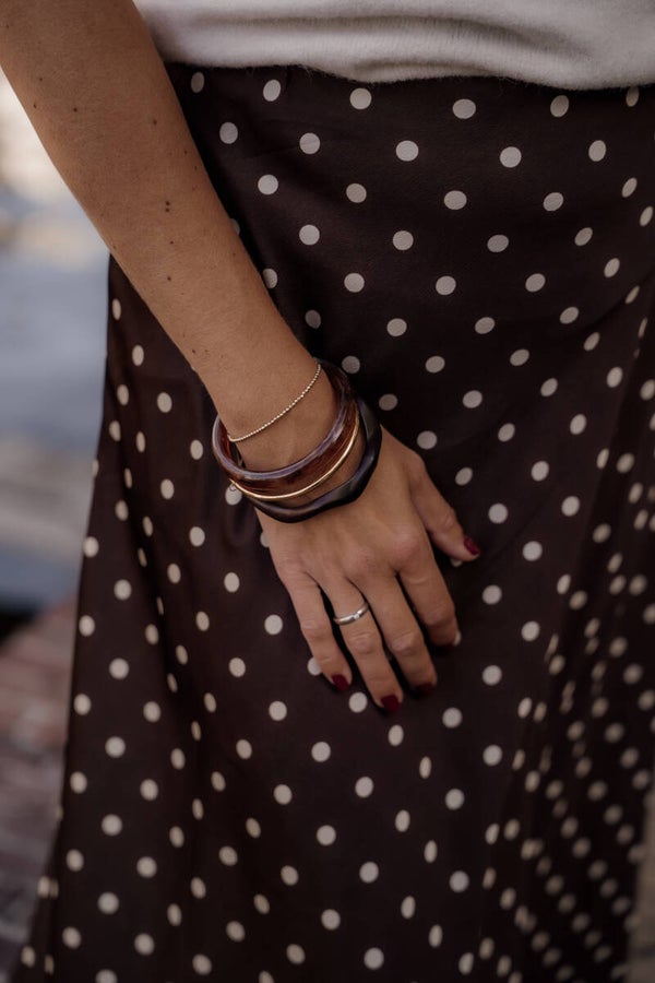 La Flor set bangle armbanden bruin