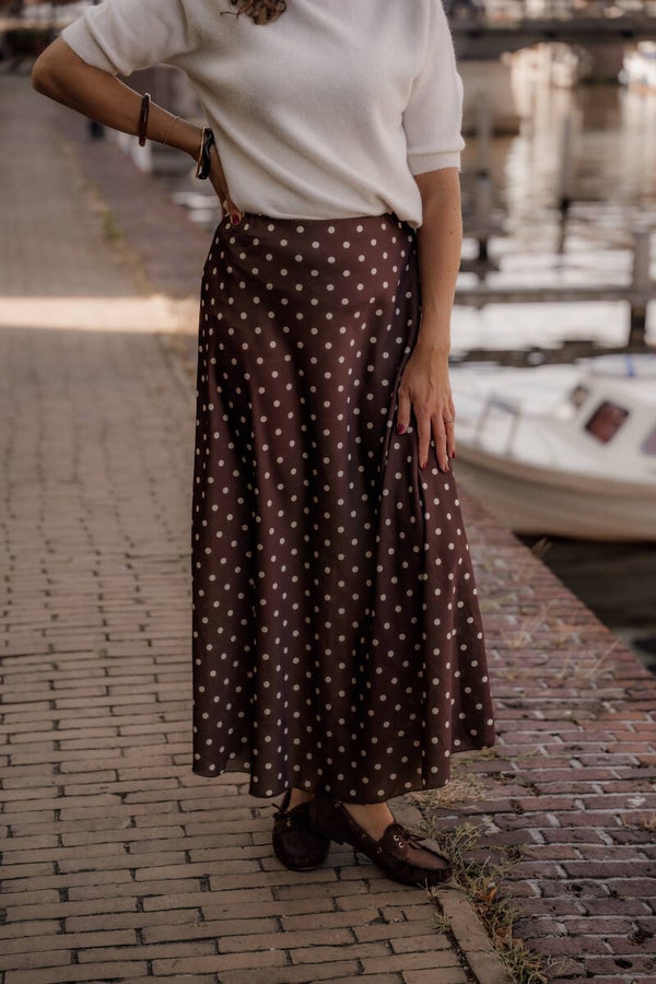 La Flor satijnen rok polkadot