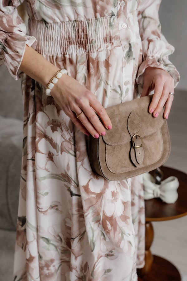 La Flor Tas Sola Suede - Taupe