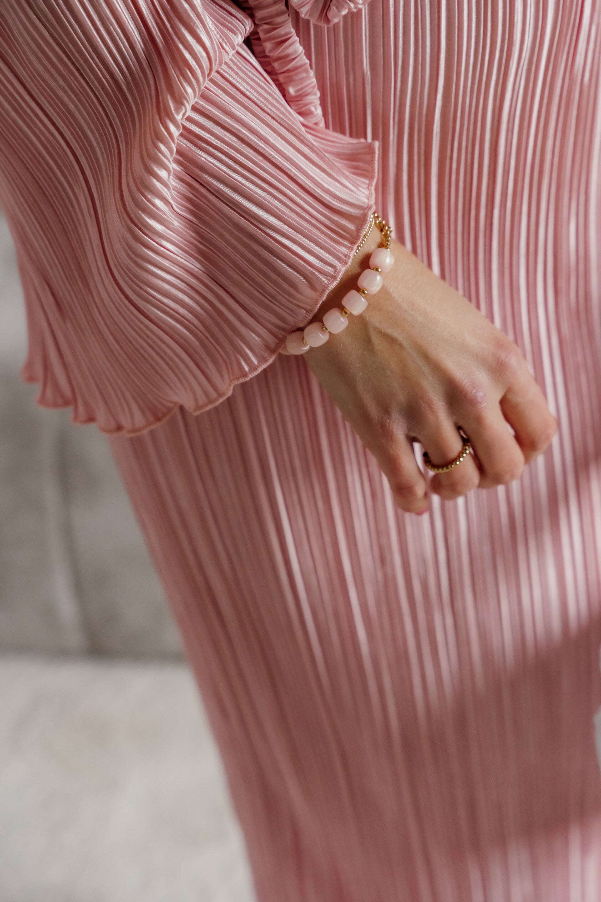 La Flor armbandje lichtroze