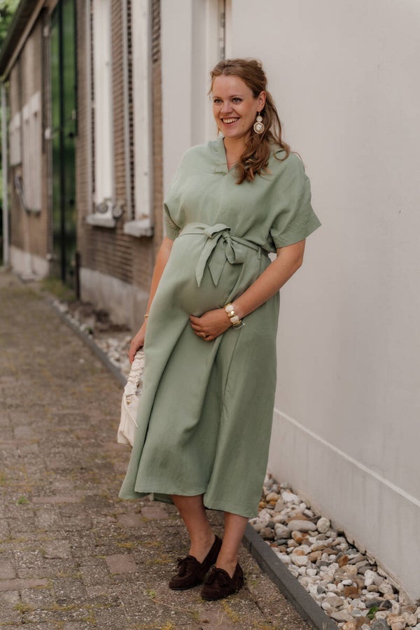 Azzurro midi jurk groen