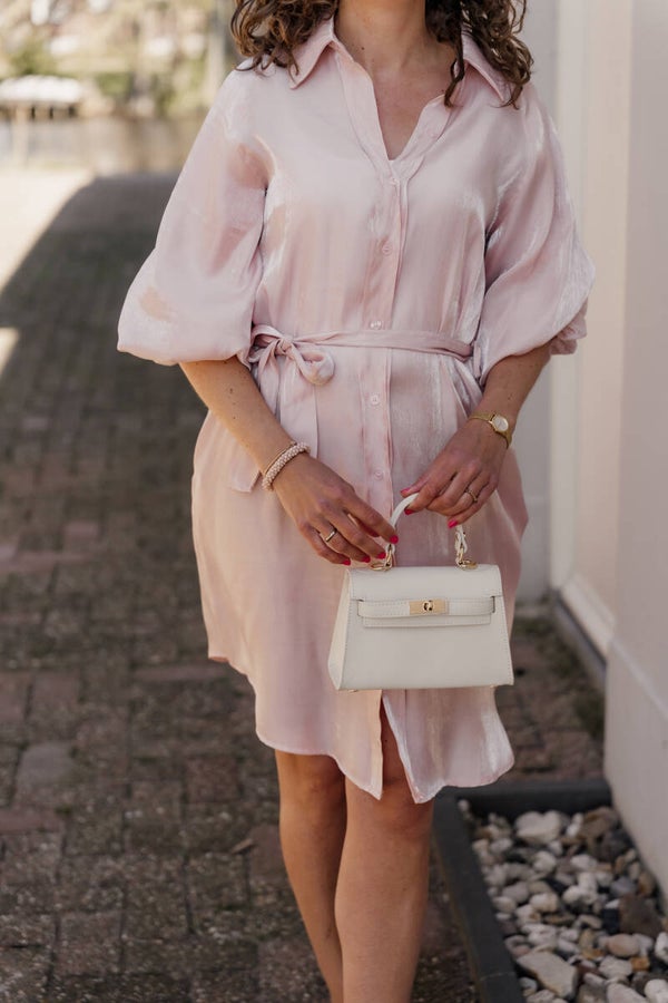 !! La Flor elegante jurk - lichtroze