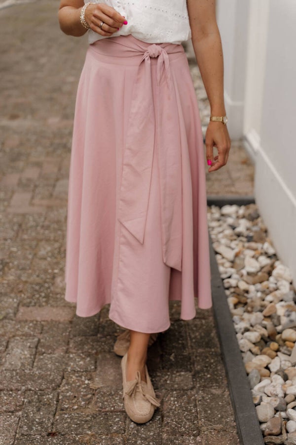 La Flor midi rok - roze