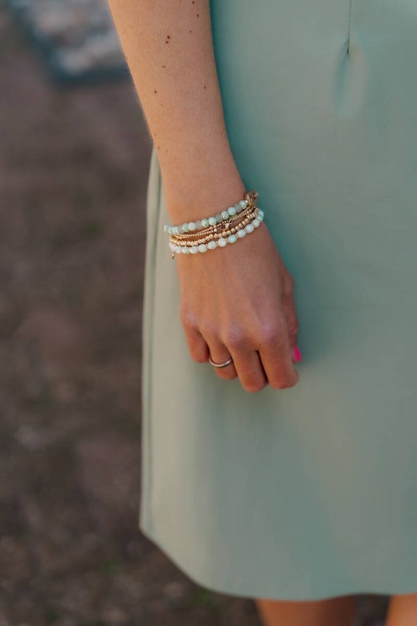 La Flor set armbanden - lichtgroen