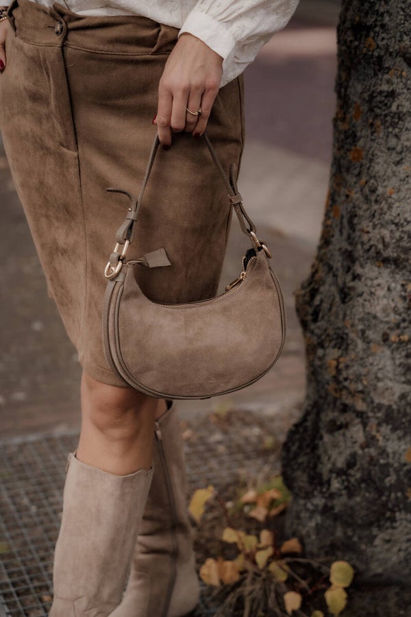 La Flor suède tas Gwyneth taupe
