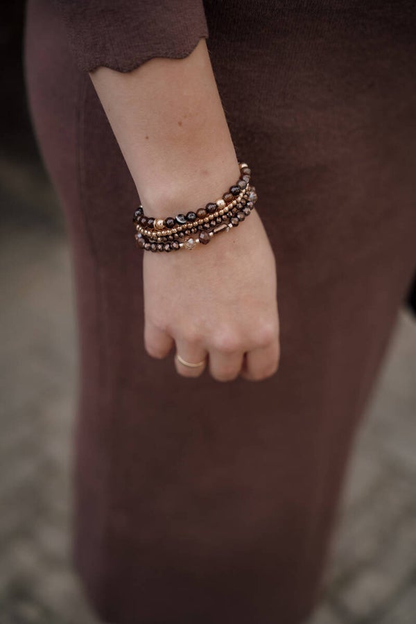 La Flor set armbanden bruin