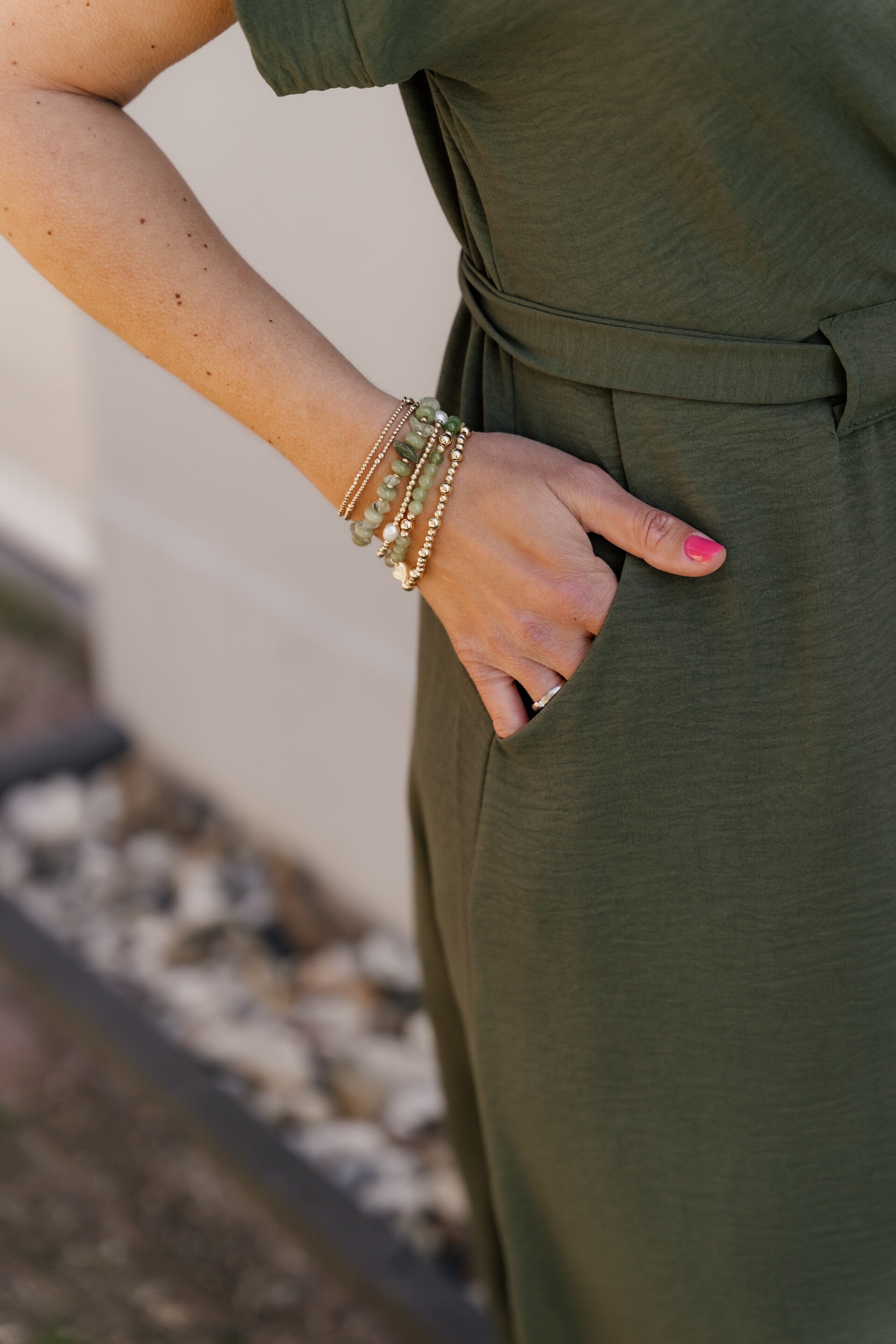 La Flor set armbanden - groen