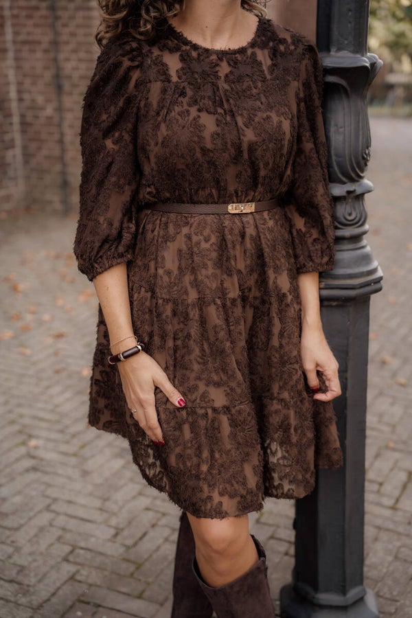 La Flor leren riem Garcia - donkerbruin