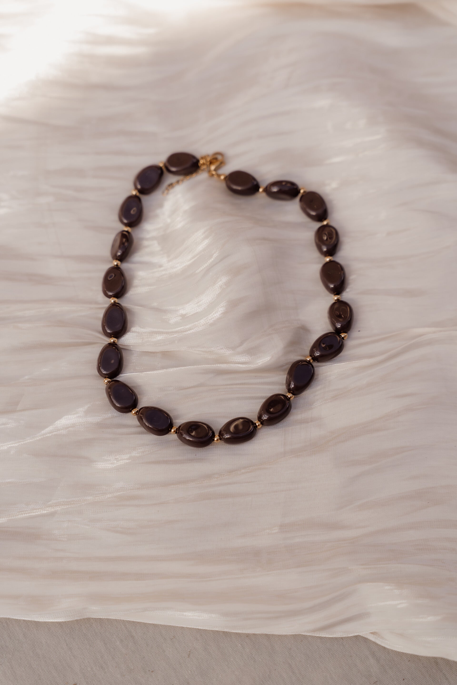 La Flor kralenketting bruin