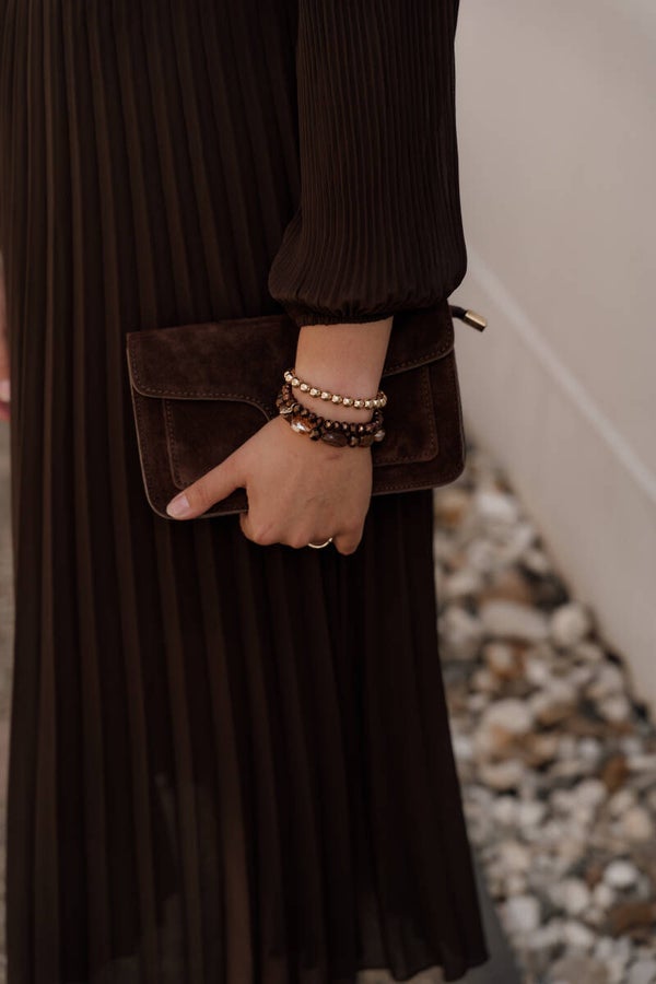 La Flor set armbanden bruin