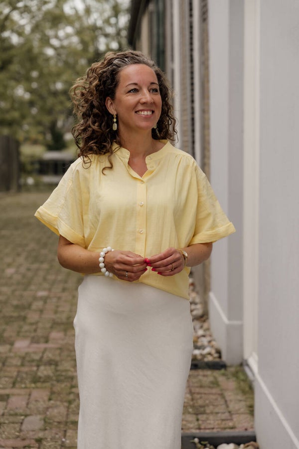Azzurro blouse lichtgeel