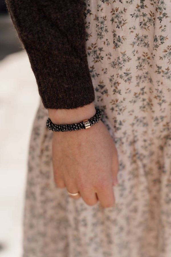Banditz Beadz elastiek & armband dark brown