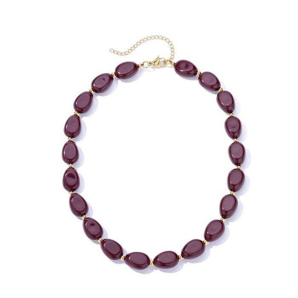 La Flor kralenketting bordeaux