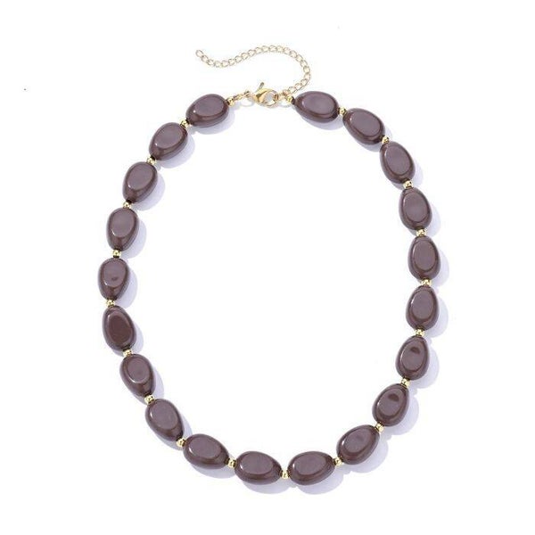 La Flor kralenketting bruin