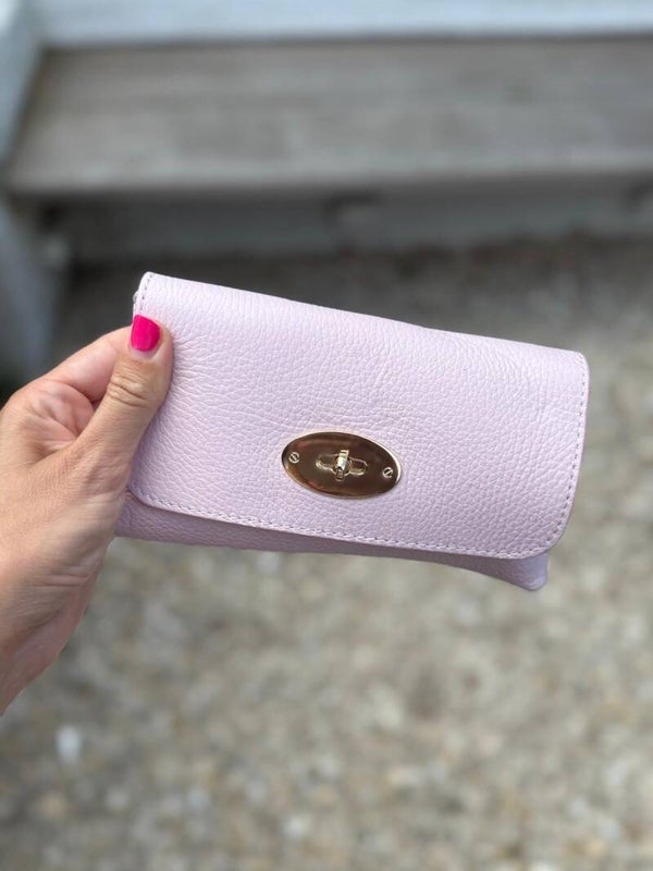 Sale tas leer lichtroze