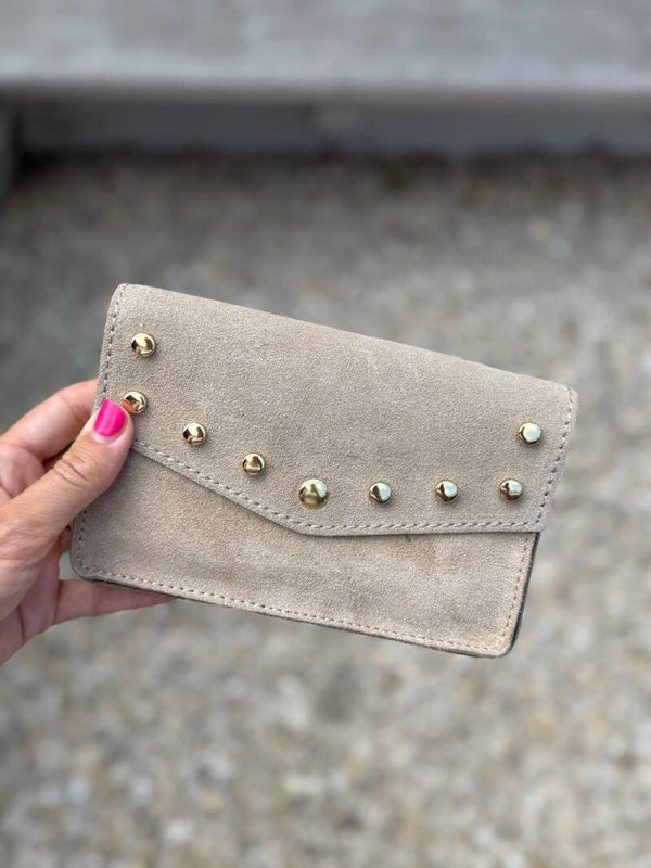 Sale tas suède studs zand
