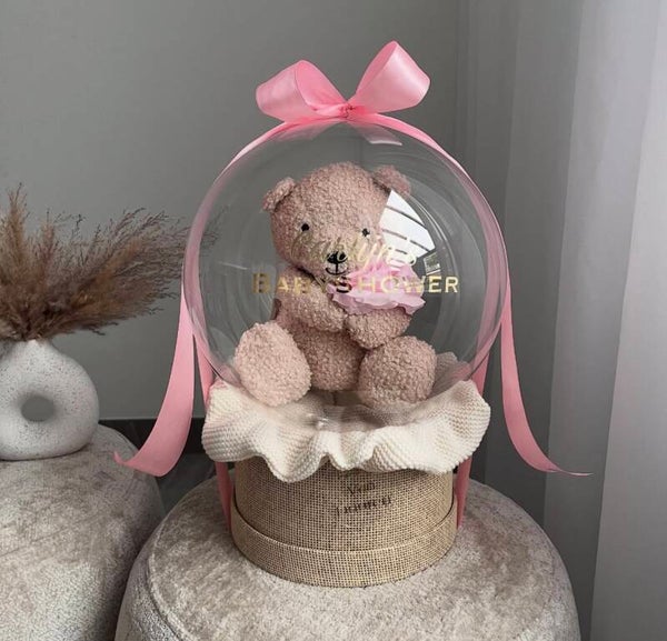 Jollein teddy naturel/roze roos + Jollein wiegdeken ivory
